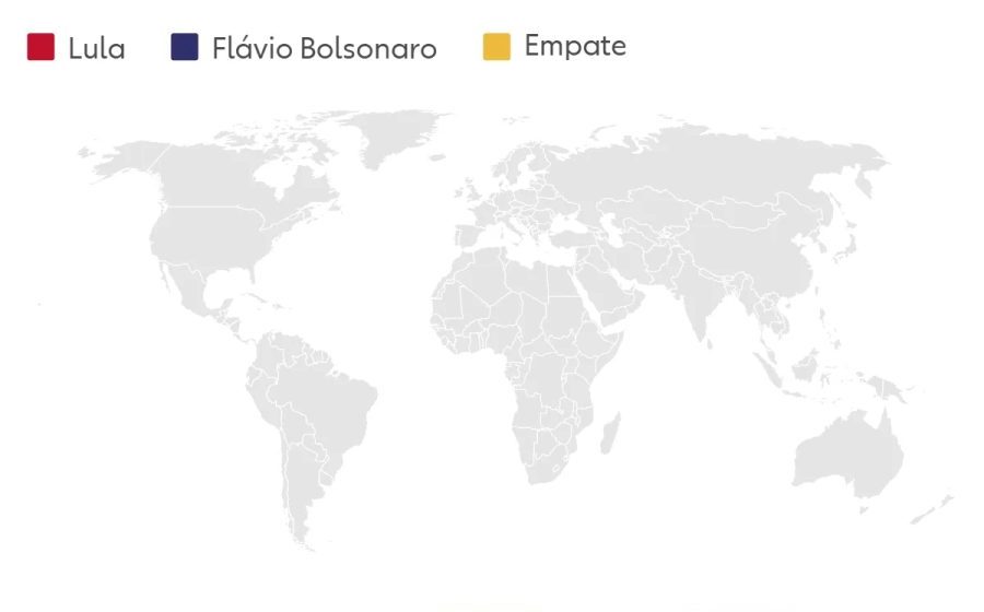 Votação no exterior: acompanhe os resultados do 2º turno entre Lula e Flávio Bolsonaro